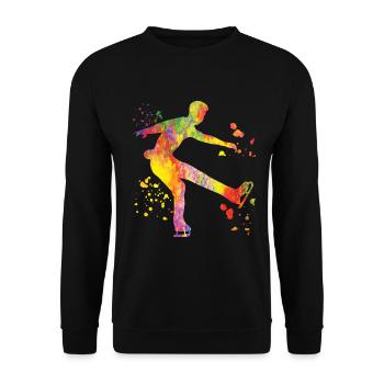 Eiskunstläufer Schlittschuhlaufen Eiskunstlauf - Unisex Pullover - Schwarz - Vorne - Alina (178cm) & Michal (187cm)