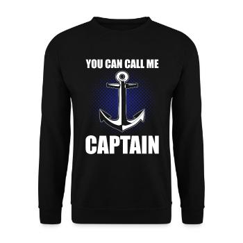 Bootskapitän Kapitän - Unisex Pullover - Schwarz - Vorne - Alina (178cm) & Michal (187cm)