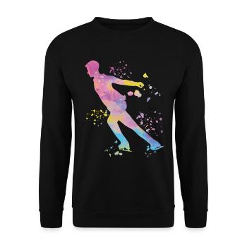 Eiskunstläufer Schlittschuhlaufen Eiskunstlauf - Unisex Pullover - Schwarz - Vorne - Alina (178cm) & Michal (187cm)
