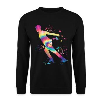 Eiskunstläufer Schlittschuhlaufen Eiskunstlauf - Unisex Pullover - Schwarz - Vorne - Alina (178cm) & Michal (187cm)