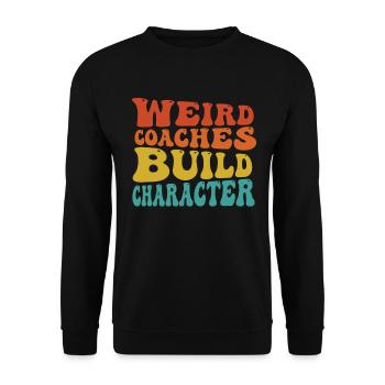 Seltsame Coaches Bilden Charakter Trainer - Unisex Pullover - Schwarz - Vorne - Alina (178cm) & Michal (187cm)