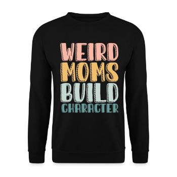 Les mamans bizarres construisent leur caractère - Sweat-shirt Unisexe - noir - Devant - Alina (178cm) & Michal (187cm)