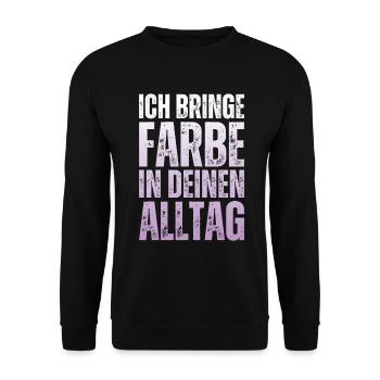 J’amène le peintre peintre papa vernisher - Sweat-shirt Unisexe - noir - Devant - Alina (178cm) & Michal (187cm)