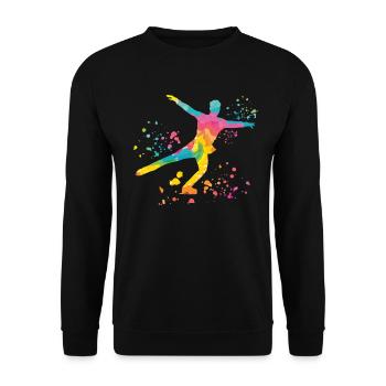 Eiskunstläufer Schlittschuhlaufen Eiskunstlauf - Unisex Pullover - Schwarz - Vorne - Alina (178cm) & Michal (187cm)