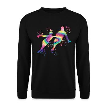 Eiskunstläufer Schlittschuhlaufen Eiskunstlauf - Unisex Pullover - Schwarz - Vorne - Alina (178cm) & Michal (187cm)