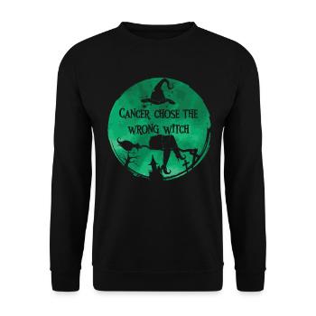 Krebs Hexe Grün Leberkrebs - Unisex Pullover - Schwarz - Vorne - Alina (178cm) & Michal (187cm)