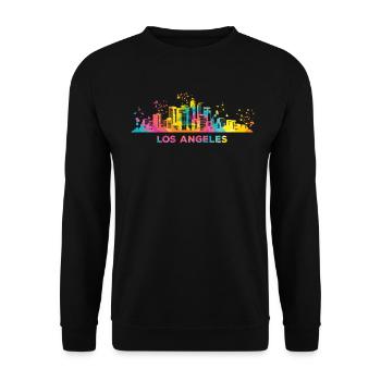 La ligne d’horizon d’Angeleno à Los Angeles - Sweat-shirt Unisexe - noir - Devant - Alina (178cm) & Michal (187cm)