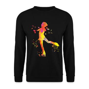 Eiskunstläufer Schlittschuhlaufen Eiskunstlauf - Unisex Pullover - Schwarz - Vorne - Alina (178cm) & Michal (187cm)
