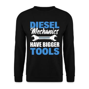 Diesel Mechanics Have Bigger Tools Automechaniker - Unisex Pullover - Schwarz - Vorne - Alina (178cm) & Michal (187cm)