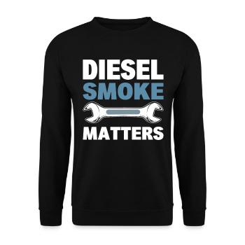 Diesel Smoke Matters Automechaniker - Unisex Pullover - Schwarz - Vorne - Alina (178cm) & Michal (187cm)