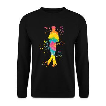Eiskunstläufer Schlittschuhlaufen Eiskunstlauf - Unisex Pullover - Schwarz - Vorne - Alina (178cm) & Michal (187cm)