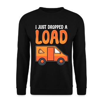 I Just Dropped A Load Pizzalieferant - Unisex Pullover - Schwarz - Vorne - Alina (178cm) & Michal (187cm)