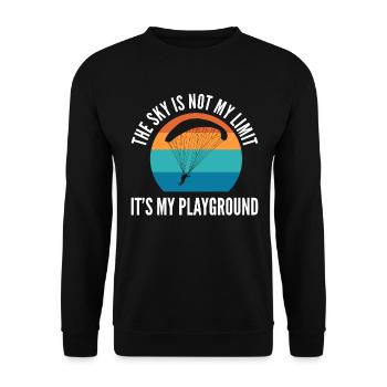 The Sky Is Not My Limit It's My Playground - Unisex Pullover - Schwarz - Vorne - Alina (178cm) & Michal (187cm)