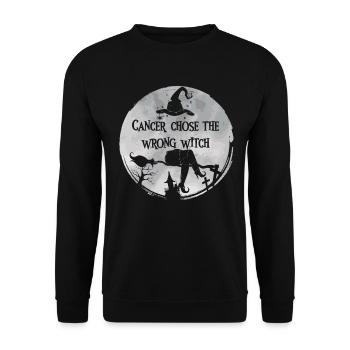 Krebs Hexe Graues Gehirn Krebs - Unisex Pullover - Schwarz - Vorne - Alina (178cm) & Michal (187cm)
