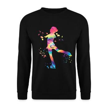 Eiskunstläufer Schlittschuhlaufen Eiskunstlauf - Unisex Pullover - Schwarz - Vorne - Alina (178cm) & Michal (187cm)