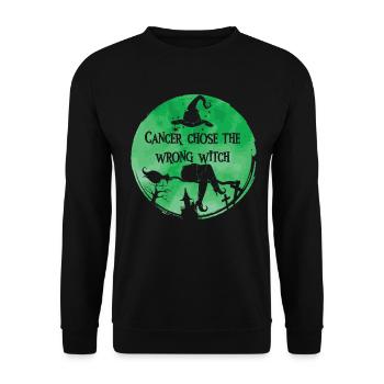 Krebs Hexe Grün Gallenblasenkrebs - Unisex Pullover - Schwarz - Vorne - Alina (178cm) & Michal (187cm)