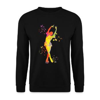 Eiskunstläufer Schlittschuhlaufen Eiskunstlauf - Unisex Pullover - Schwarz - Vorne - Alina (178cm) & Michal (187cm)