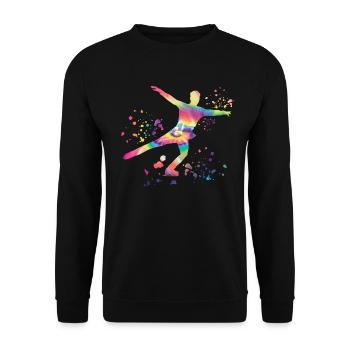 Eiskunstläufer Schlittschuhlaufen Eiskunstlauf - Unisex Pullover - Schwarz - Vorne - Alina (178cm) & Michal (187cm)