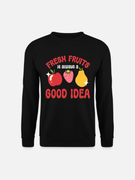 Obstliebhaber Obst - Unisex Pullover - Schwarz