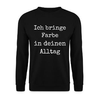 J’amène Peintre de peinture Papa Vernisseur - Sweat-shirt Unisexe - noir - Devant - Alina (178cm) & Michal (187cm)