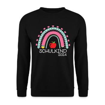 Schulanfang Erster Schultag Schulkind 2024 - Unisex Pullover - Schwarz - Vorne - Alina (178cm) & Michal (187cm)