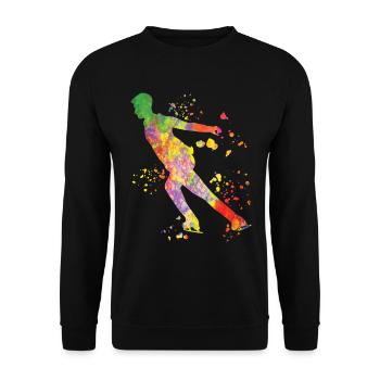 Eiskunstläufer Schlittschuhlaufen Eiskunstlauf - Unisex Pullover - Schwarz - Vorne - Alina (178cm) & Michal (187cm)