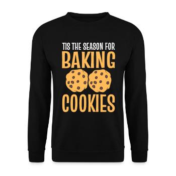 Tis The Season For Baking Cookies Kekshersteller - Unisex Pullover - Schwarz - Vorne - Alina (178cm) & Michal (187cm)