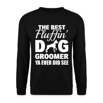 The Best Fluffin Dog Groomer Ya Ever Did See - Unisex Pullover - Schwarz - Vorne - Alina (178cm) & Michal (187cm)