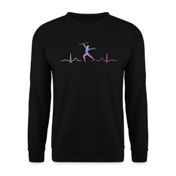 Gymnastikstab Ekg Rhythmische Sportgymnastik - Unisex Pullover - Schwarz - Vorne - Alina (178cm) & Michal (187cm)