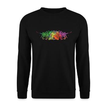 Eishockeyspieler Jungen Eishockey - Unisex Pullover - Schwarz - Vorne - Alina (178cm) & Michal (187cm)