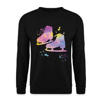 Eiskunstläufer Schlittschuhlaufen Eiskunstlauf - Unisex Pullover - Schwarz - Vorne - Alina (178cm) & Michal (187cm)