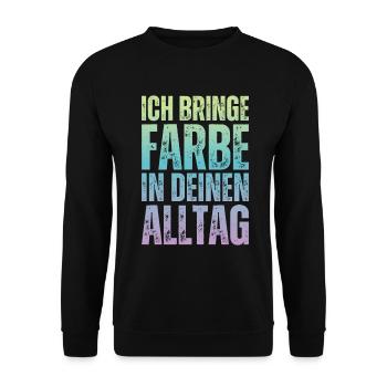 J’amène le peintre peintre papa vernisher - Sweat-shirt Unisexe - noir - Devant - Alina (178cm) & Michal (187cm)