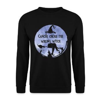 Cancer Sorcière Pervenche Œsophage - Sweat-shirt Unisexe - noir - Devant - Alina (178cm) & Michal (187cm)