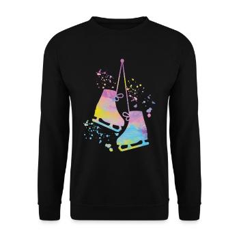 Eiskunstläufer Schlittschuhlaufen Eiskunstlauf - Unisex Pullover - Schwarz - Vorne - Alina (178cm) & Michal (187cm)