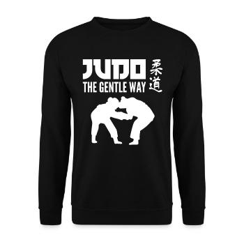 Judo-Kampfkunst Judo-Spieler - Unisex Pullover - Schwarz - Vorne - Alina (178cm) & Michal (187cm)