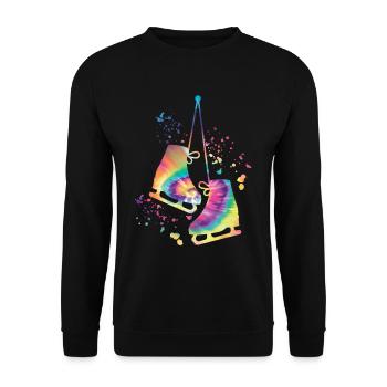 Eiskunstläufer Schlittschuhlaufen Eiskunstlauf - Unisex Pullover - Schwarz - Vorne - Alina (178cm) & Michal (187cm)