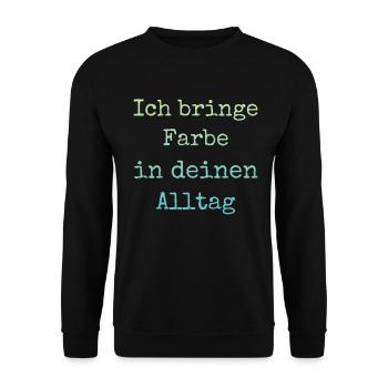 J’amène le peintre peintre papa vernisher - Sweat-shirt Unisexe - noir - Devant - Alina (178cm) & Michal (187cm)