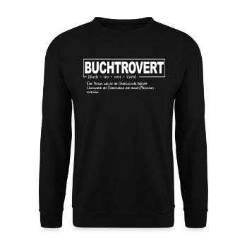 Buchtrovert - Unisex Pullover - Schwarz - Vorne - Alina (178cm) & Michal (187cm)