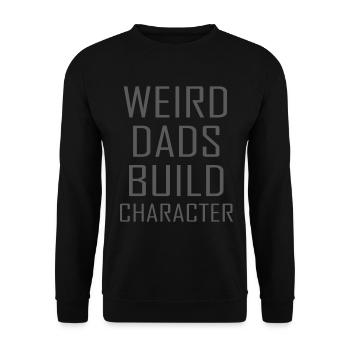 Pères étranges Forme Personnage Père drôle - Sweat-shirt Unisexe - noir - Devant - Alina (178cm) & Michal (187cm)
