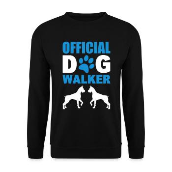 Official Dog Walker Tiersitter - Unisex Pullover - Schwarz - Vorne - Alina (178cm) & Michal (187cm)