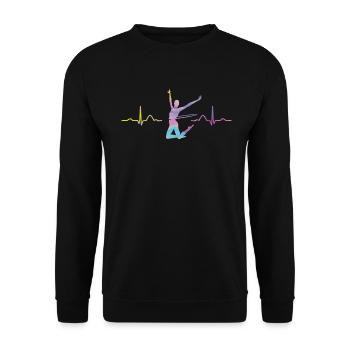 Rhythmic gymnastics - Unisex Sweatshirt - black - Front - Alina (178cm) & Michal (187cm)