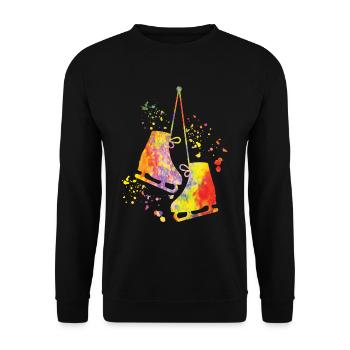 Figure Skating Ice Skating Figure Skating - Unisex Sweatshirt - black - Front - Alina (178cm) & Michal (187cm)