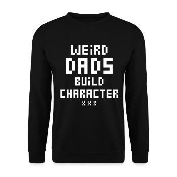 Pères étranges Forme Personnage Père drôle - Sweat-shirt Unisexe - noir - Devant - Alina (178cm) & Michal (187cm)