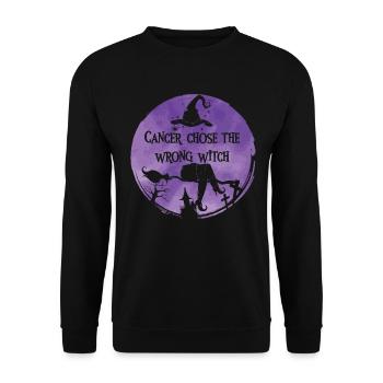 Krebs Hexe Lila Leiomyosarkom - Unisex Pullover - Schwarz - Vorne - Alina (178cm) & Michal (187cm)