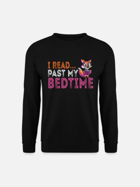 I read after bedtime Lesefuchs - Unisex Sweatshirt - black