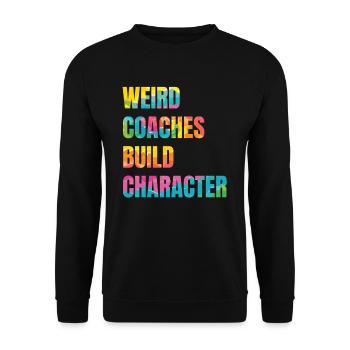 Seltsame Coaches Bilden Charakter Trainer - Unisex Pullover - Schwarz - Vorne - Alina (178cm) & Michal (187cm)