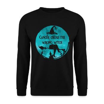 Cancer has the wrong witch Ovarian cancer - Unisex Sweatshirt - black - Front - Alina (178cm) & Michal (187cm)