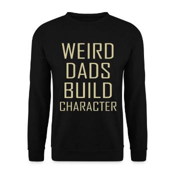 Pères étranges Forme Personnage Père drôle - Sweat-shirt Unisexe - noir - Devant - Alina (178cm) & Michal (187cm)