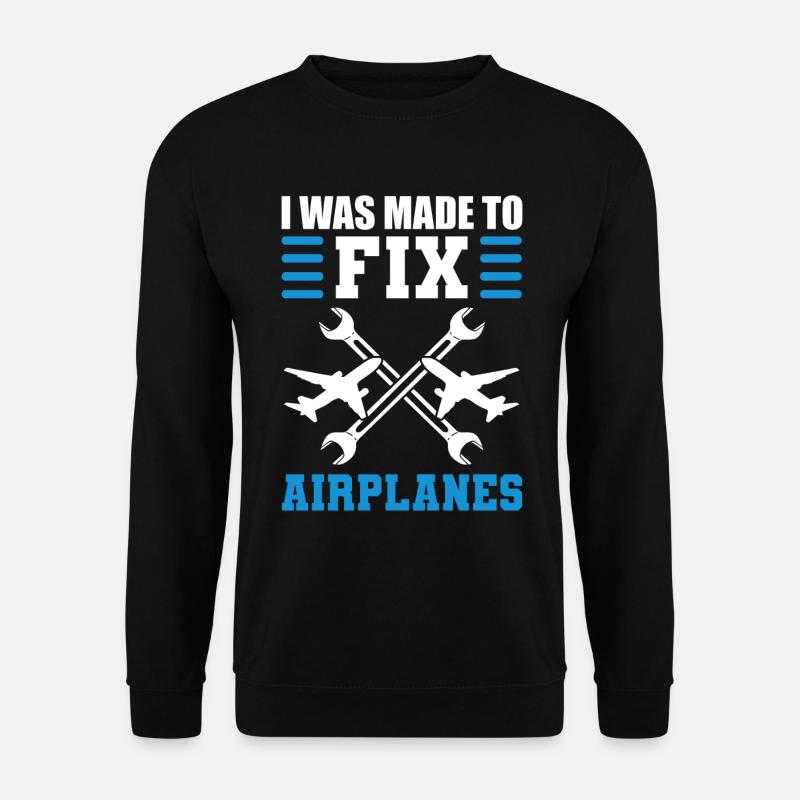 Flugzeugwartung Flugzeugtechniker - Unisex Pullover - Schwarz