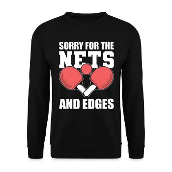Tischtennis-Ping-Pong Tischtennis-Athlet - Unisex Pullover - Schwarz - Vorne - Alina (178cm) & Michal (187cm)